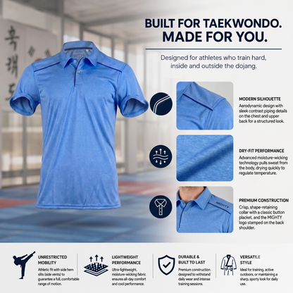 SPORTY Dry-Fit Polo Blue